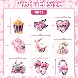 9Pcs Slumber Party Honeycomb Centerpieces Pajama Makeup Party Table Toppers Decorations Sleepover Theme Party Supplies For Girls