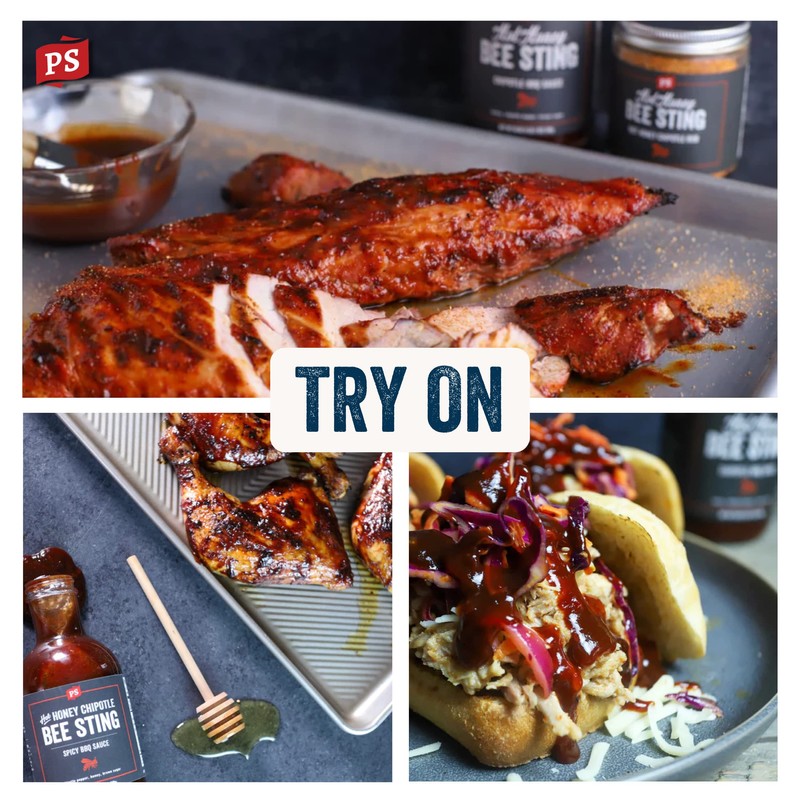 PS Seasoning Hot Honey Bee Sting Chipotle BBQ Sauce -