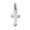 Pendant Cross Made of 925 Sterling Silver with Prong Gothic