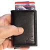 WAVEPIRATE® Stucco Black Wallet Slim Wallet with RFID Protection -