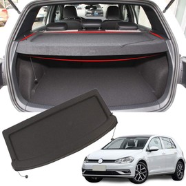 Marretoo for Volkswagen GTI GOLF 7 Trunk Cover 2015 2016 2017 2018 2019 Black Non-Retractable SUV Trunk Accessories for VW MK7 GOLF Cargo Cover