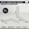 OMIDEAS 20 x Angle Bracket (100 x 100 x 16)
