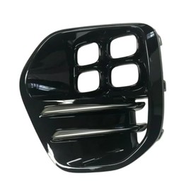 KarParts360 For Kia Sportage 2017 2018 2019 Fog Light Bezel Driver Side | Plastic | Gloss Black | Gray Molding | For Use With LED Fogs | Replacement For KI1038178 | 191275995471, 86521D9300