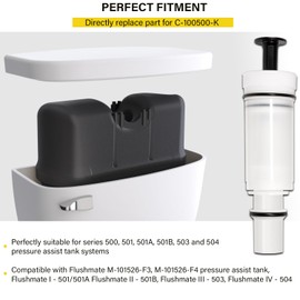 2 Pack Replacement For C-100500-K Flushmate Cartridge Toilet Piston Cartridge Parts Suitable for 500, 501, 501A, 501B, 503, and 504 Series Flushmate Tank System