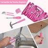 Pink Tool Set for Women, 136-Piece Household Small Tool Set,