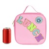 Linkidea Pink Cartoon Pattern Lunch Tote Bag for Kids, Portable