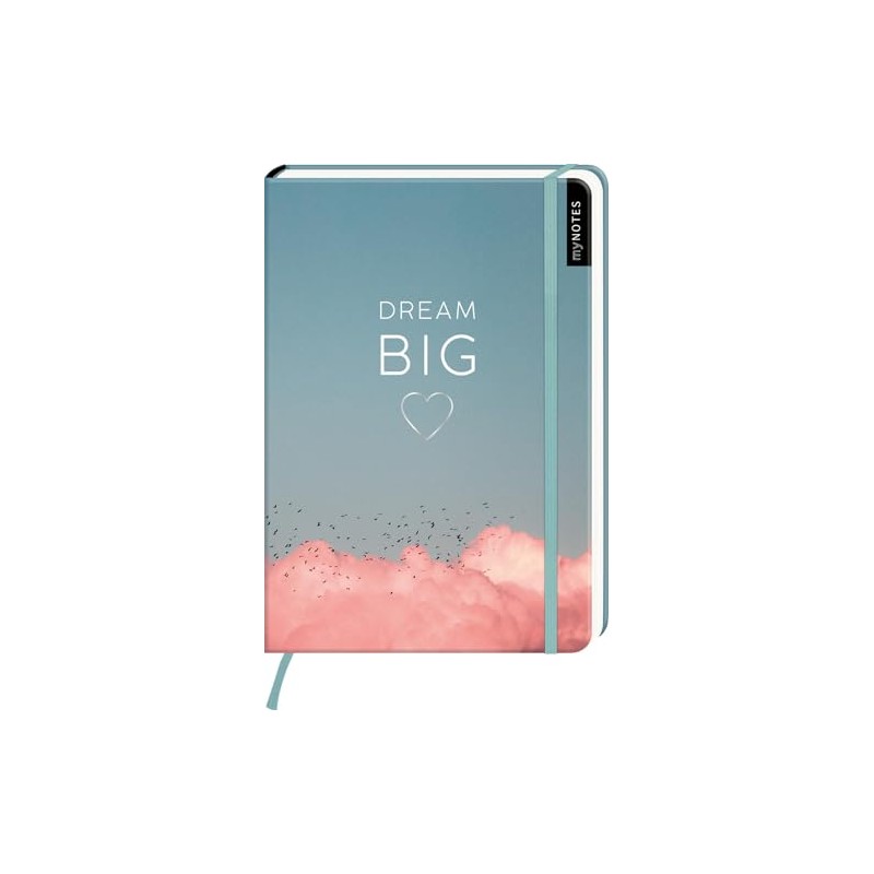 myNOTES Notizbuch A5: Dream Big: Notebook medium, gepunktet | Für