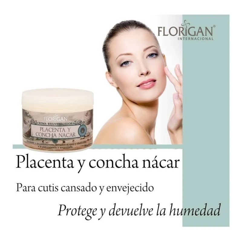Crema Placenta Y Concha Nácar Florigan® 350g 3 Piezas