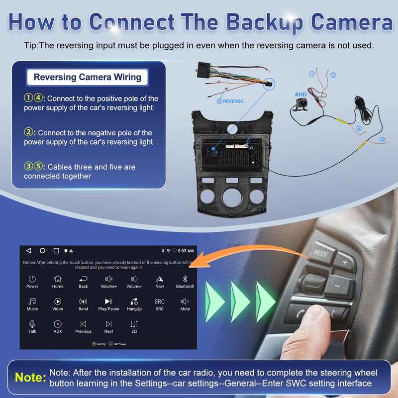 Volxcereo Car Radio for Kia Forte 2008-2012 (Manual A/C), [2+64]