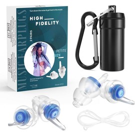 Reusable high Fidelity Noise Reduction Music Ear Plugs - Colour: Blue