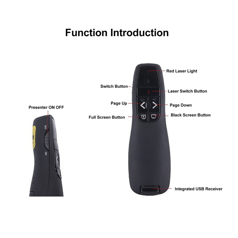 2.4G Wireless Presenter Pen Remote Control Flip Pen Red Light