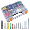 Haespot 390-Piece Multi-Functional Drywall Anchor and Screw Kit, 6 Different