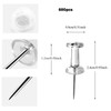 DEEINN Push Pins Tacks, Clear Plastic Head, Steel Point, Push