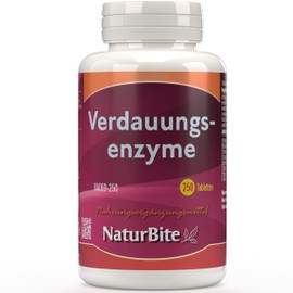 naturbite Verdauungsenzyme, 250 Tabletten, Naturbite. Verbessert den Verdauungsprozess, Indem es die Aufspaltung und Aufnahme von N?hrstoffen aus der Nahrung Erleichtert.