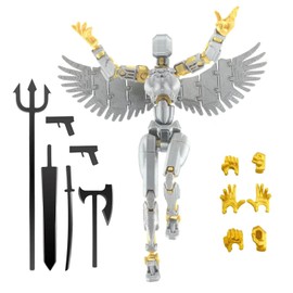 WKSBBTS 5Pack Titan 13 Action Figure Assembled, T13 Action Figure Set, Dummy 13 Action Figures, Nova 13 Robot Toy, Lucky 13 Figure 3D Printed Multi-Jointed Movable, Birthday Gift Toy for Kids Boy