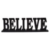 Rustic Wood Believe Letter Sign - Free Standing Decorative Table