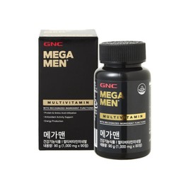 GNC Mega Men Multivitamin & Mineral (90 Tablets) 45-Day Supply x 2 / GNC 메가맨 멀티비타민 앤 미네랄 (90정) 45일분 x 2개