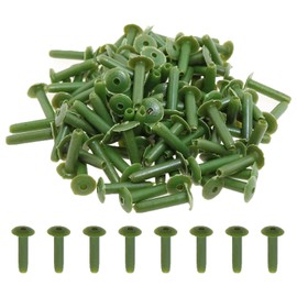 heyous 100PCS Green Plastic Artificial Bouquet Nails Tray Base Spiral Screw Rod Suitable for Craft Projects and Festive Flower Arrangements