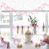 AOQURE Pink Ribbon Bow Banner/Garland - Wedding & Bridal Shower