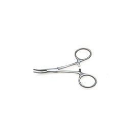 Hartman Mosquito Forceps 3.5" Curved Serrated Jaws Hemostat Clamp - SurgicalExcel