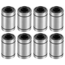 sourcing map 8pcs LM8UU Linear Ball Bearings, 8mm Bore 15mm OD 24mm Long Linear Bearing for CNC, 3D Printer