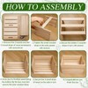 Weysat 3 Pack Large Wood Crates Box for Storage Decoration