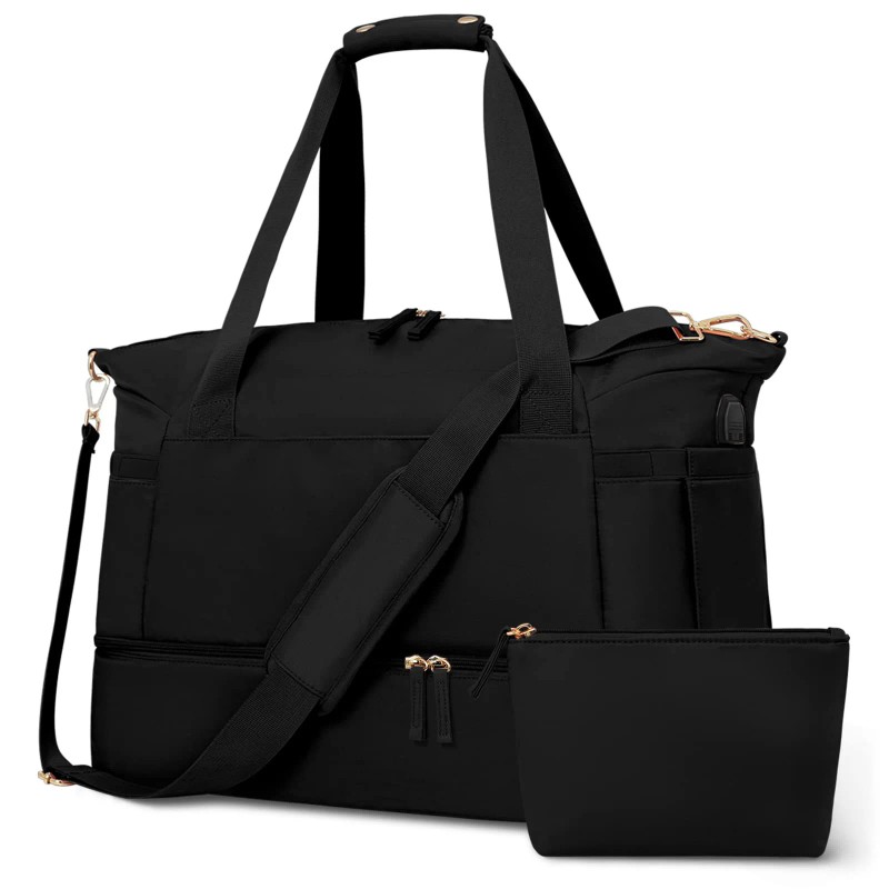 For New Fitness Duffel Bag with USB Port Waterproof &