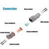 SanilParts 10 Kit 2 Pin Way DT Series Connector, DT04-2P