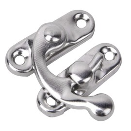 30Pcs Small Box Latch Hasps, Antique Right Latch Hook Hasp Retro Style Iron Latch Hook Hasp for Jewelry Gift Boxes with 120pcs Replacement Screws(Silver Left Latch Hook Hasp)