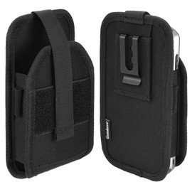 Scanner Holster, Rugged Carrying Case Pouch for Zebra TC51 TC52 TC56 TC57 TC21 TC26 TC20 TC25 MC40 MC45 w/Out Keyboard Handheld Barcode Scanner Case Holder, Cover w/Metal Clip Belt Loops (Black)