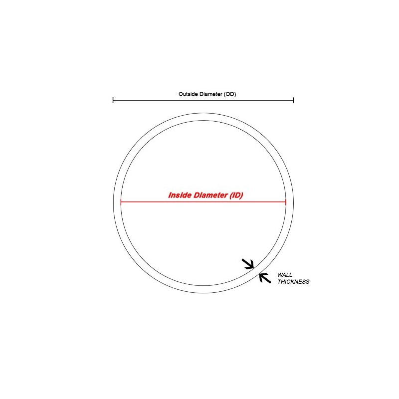 HPS HTSVH3-REDx5 Red 5' Length High Temperature Silicone Vacuum Tubing