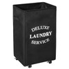 WOWLIVE Large Rolling Laundry Basket Wheels 90L Collapsible Tall Laundry