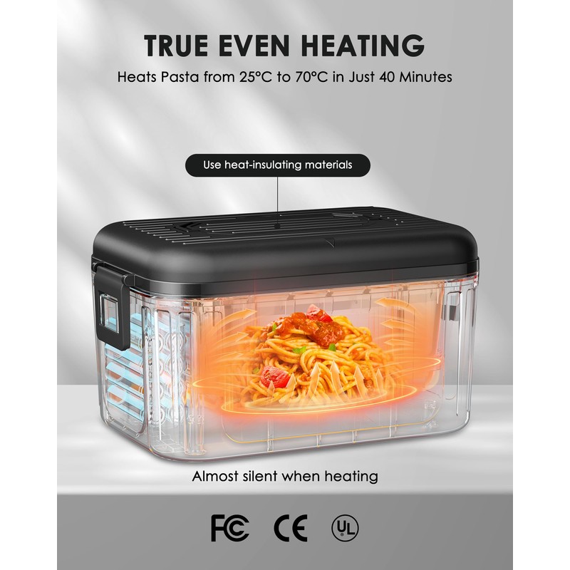 Aurevit Cordless Electric Lunch Box for Adults, 1.4L Heated Lunch