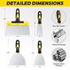 suokoun Paint Wallpaper Scraper Set, 2'', 4'', 6'', 8'' Stainless