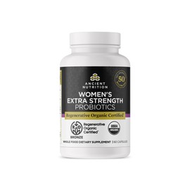 Ancient Nutrition Ancient Nutrition Regenerative Organic Certified Probiotics for Women, Probiotics Women's Extra Strength, Healthy Digestion and Immune System Function Support, 25 Billion CFUs* Per Serving, 60 Count