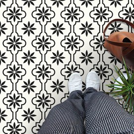 MORCART 20PCS Peel and Stick Floor Tile, 8" x 8" Vinyl Flooring Waterproof, DIY Flooring for Bathroom, Kitchen, Fireplace, Pet House, Stairs, Bedrooms, Wall