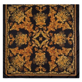 QIUTIMIY Large Silk Feeling Scarf Fashion Stain Scarves for Women Lightweight Sunscreen Floral Shawl Wraps(Style6)