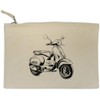 'Moped Side View' Canvas Clutch Bag/Accessory Case (CL00038420)