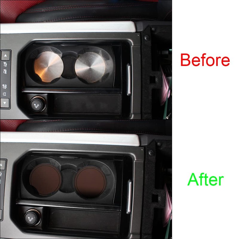 TripleAliners Car Cup Holder Insert Leather Coaster, Leather Cup Holder