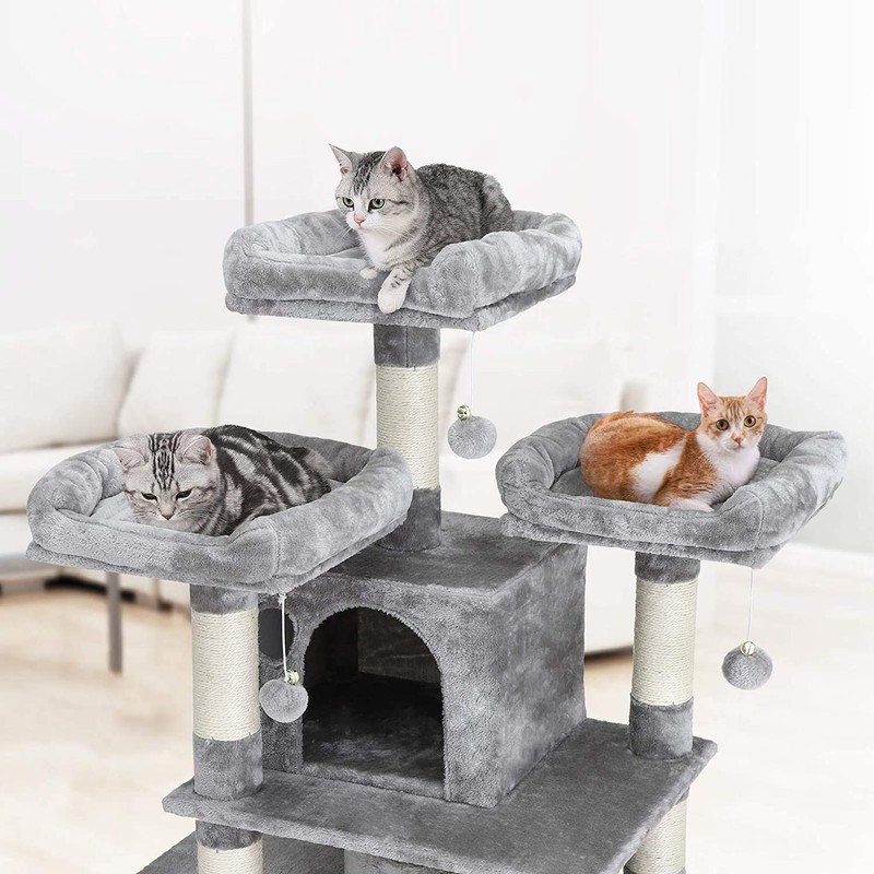 Feandrea 67 Inches Multi-Level Cat Tree for Large Cats, with