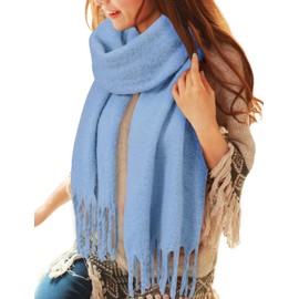Voqeen Women Scarfs Winter Long Fluffy Scarves Oversized Thick Warm Blanket Scarf Large Tassel Shawl and Wraps Gifts for Ladies