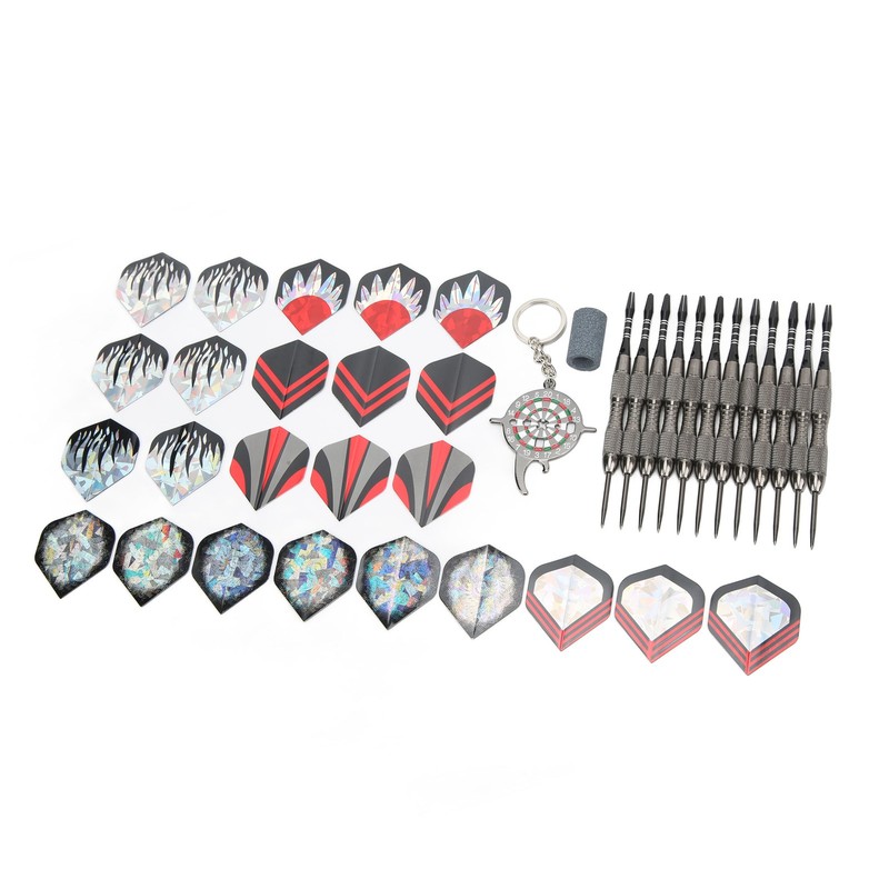 12Pcs Dart Set Stainless Steel Tip Anti Fall Competitive Entertaining