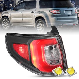 JSBOYAT LED Tail Light Fits for 2013-2016 GMC ACADIA Limited 2017 Outer Rear Light Taillight Assembly OE Direct Replacement Brake Tail Lamp w/Bulb LH Left Driver Side