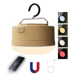 Amkulop Bright 1000LM Rechargeable LED Camping Light, 4 Modes, Tent Light with Magnetic Base, Red Light Camping Lantern, Portable Flashlight, Power Outage Light