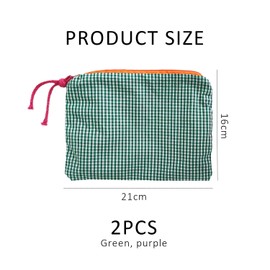 2 Small Cosmetic Bags, Small Grid Storage Bag, Convenient Storage Bag, Multi-functional Travel Cosmetic Bag, Coin Purse, Storage of Cosmetic Accessories