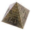 Gazechimp Metal Egyptian Pyramid Model Figure Statue for Home Office