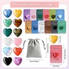 12 Heart Stones Lucky Charm, Colourful Crystals for Gifting