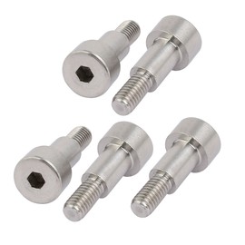 sourcing map M6 de 304 Stainless Steel Hexagonal Shoulder Bolts 8 mm Shoulder Diameter 12 mm Length Pack of 5