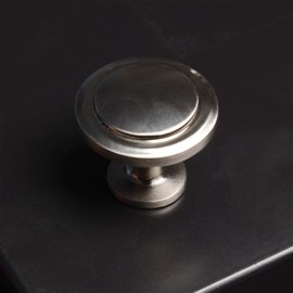 South Main Hardware 10-Pack, SH3055-SN-10 Modern Round Pull Knob, 1-1/4", Satin Nickel