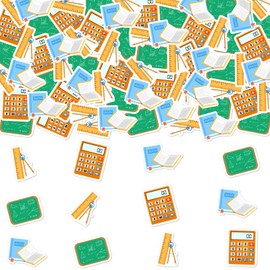 Funmemoir Math-Themed Confetti for Birthdays, Baby Showers, and Classroom Decorations - 200 Double-Sided Printed Math Party Supplies for Pi Day, Educational Celebrations, and Math-Themed Events